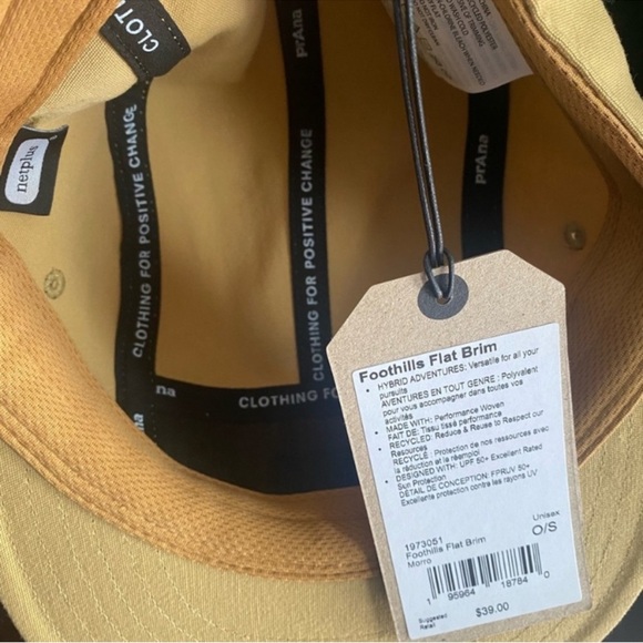 PrAna Tan 5-Panel Minimalist Design Foothills Flat Brim Hat - Picture 5 of 5